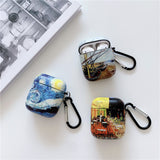 Lkblock Van Gogh oil painting protective case for Airpods Pro cover bluetooth wireless earphone charging bag for airpod 2 air pod cases