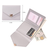 Lkblock Men Women Fashion Solid Color Credit Card ID Card Multi-slot Card Holder Casual PU Leather Mini Coin Purse Wallet Case Pocket