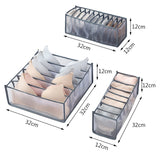 Lkblock Dormitory closet organizer for socks home separated underwear storage box 7 grids jeans bra organizer foldable drawer organizer