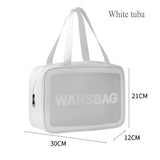 Lkblock Storage Toiletry Organize Waterproof PVC Travel Cosmetic Portable Bag Transparent Zipper Makeup storage bag Case Female Wash Kit