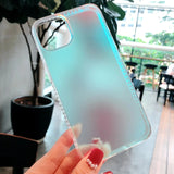 Lkblock Luxury Matte Laser Aurora Phone Case for iPhone 13 Pro Max 12 11 XS X XR 7 Plus 12 13 Mini Hybrid Ammor Shockproof Back Cover