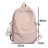 Lkblock Waterproof Nylon Women Backpack Multi-Pocket Student Rucksack Female Travel Bag Book Schoolbag For Teenage Girl Boys Satchel