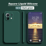 Lkblock Mi 11 Mi11 Lite Ultra Pro Case Square Liquid Silicone Phone Cover For Xiaomi Mi 11 Ultra Mi11 Mi 11 Lite Mi 11t 11 T Mi11t Pro