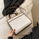 Lkblock Luxury Designe Handbags For Women Korean Style Simple Tote Shoulder Bag High Quality PU Leather Crossbody Bags Women