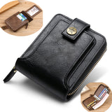 Lkblock Men's wallet made of genuine leather wallet Short Hasp carteira masculina Purse luxury male billetera hombre erlek czdan