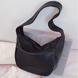 Lkblock New Dumpling Bag for Women Bags Large Capacity Shoulder Bags PU Leather Crossbody Bags Trendy Messenger Handbag Armpit Purs