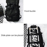 Lkblock Trend Cool Street Travel Backpack Men School Backpacks for Teenager College Style Backpack for Boys Fashion Men's Skateboard Bag