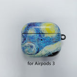 Lkblock Van Gogh oil painting protective case for Airpods Pro cover bluetooth wireless earphone charging bag for airpod 2 air pod cases