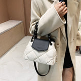 Lkblock Tote Bag Hit Winter PU Leather Padded Quilted  Women's Designer Handbag Luxury Brand Chain Shoulder Crossbody Bags