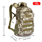 Lkblock Outdoor Tactical Backpack Military Rucksacks Men 15L 20L Waterproof Sport Travel Backpacks Camping Mochila Fishing Hunting Bags