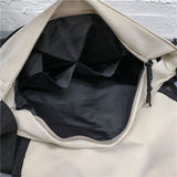 Lkblock Unisex Large Capacity Casual Fashion Single Shoulder Bag Korean Teenagers Multiple Pockets Book Bag Nylon Waterproof Travel Bag