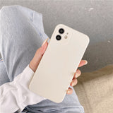 Lkblock Soft Silicone Candy Colour Phone Case For iPhone 11 12 Pro Max 13Mini Camera Protection XS X XR 7 8 Plus SE2020 Matte Shockproof