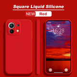 Lkblock Mi 11 Mi11 Lite Ultra Pro Case Square Liquid Silicone Phone Cover For Xiaomi Mi 11 Ultra Mi11 Mi 11 Lite Mi 11t 11 T Mi11t Pro