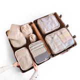 Lkblock 8/6/1 pieces Set Travel Organizer Storage Bags Suitcase Packing Set Storage Cases Portable Luggage Organizer Clothe Shoe Pouch