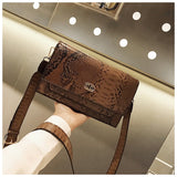 Lkblock Snake Pattern women flap bags PU Leather ladies Handbag Luxury Designer Wide Strap Sling bag for female Shoulder Crossbody Bag