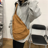 Lkblock Women Shoulder Messenger Bag Canvas Crossbody New Trend Fashion Female Bag Solid Color High Quality Ladies Chest Bag