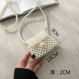 Lkblock Mini Pearl Bag Handmade Vintage EVA Beaded Fashion Banquet Party Shoulder Bag Female 2019 Wedding Bags Luxury Women's Coin Purse