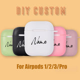 Lkblock Custom name/logo/image Soft Silicone Case for Air Pods Case for Bluetooth Wireless Airpod Cover DIY Customized Photo Letters Hot