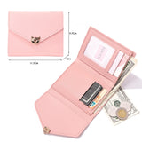 Lkblock Men Women Fashion Solid Color Credit Card ID Card Multi-slot Card Holder Casual PU Leather Mini Coin Purse Wallet Case Pocket