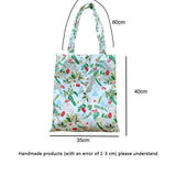 Lkblock Fashion Design Women Flower Handbag Classic Book Shopping Shoulder Bags Original Ladies Cotton Fabric Totes Bag For Girls