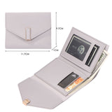 Lkblock Men Women Fashion Solid Color Credit Card ID Card Multi-slot Card Holder Casual PU Leather Mini Coin Purse Wallet Case Pocket