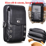 Lkblock Crazy Horse Leather Male Gift Small Summer Pouch Design Cigarette Case 6" Phone Pouch Travel Fanny Waist Belt Bag