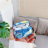 Lkblock Van Gogh oil painting protective case for Airpods Pro cover bluetooth wireless earphone charging bag for airpod 2 air pod cases