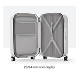 Lkblock Patent Design Travel Luggage Women Men Suitcase On Wheels Spinner Trolley Case Bag 18" Carry On 20" 24" Check In 100% PC