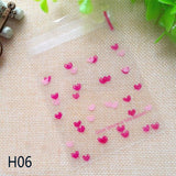 Lkblock 50pcs Cute Cartoon Plastic Bag Wedding Birthday Party Favors Cookie Candy Gift Packaging Bags OPP Self Adhesive Pouch Bags