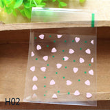 Lkblock 50pcs Cute Cartoon Plastic Bag Wedding Birthday Party Favors Cookie Candy Gift Packaging Bags OPP Self Adhesive Pouch Bags