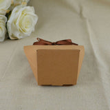 Lkblock 25/50pcs Blank Kraft Paper Bag White Black Candy Bag Wedding Favors Gift Box Package Birthday Party Decoration Bags With Ribbon