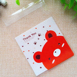 Lkblock 50pcs Cute Cartoon Plastic Bag Wedding Birthday Party Favors Cookie Candy Gift Packaging Bags OPP Self Adhesive Pouch Bags