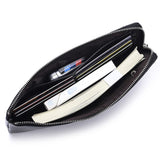 Lkblock Men Wallets Classic Long Style Card Holder Male Purse Quality Zipper Large Capacity Big for cellphone Brand Luxury Wallet For Me