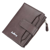 Lkblock Baellerry Men Wallets Fashion Short Desigh Zipper Card Holder Men Leather Purse Solid Coin Pocket High Quality Male Purse