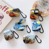 Lkblock Van Gogh oil painting protective case for Airpods Pro cover bluetooth wireless earphone charging bag for airpod 2 air pod cases