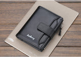 Lkblock Baellerry Men Wallets Fashion Short Desigh Zipper Card Holder Men Leather Purse Solid Coin Pocket High Quality Male Purse