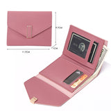 Lkblock Men Women Fashion Solid Color Credit Card ID Card Multi-slot Card Holder Casual PU Leather Mini Coin Purse Wallet Case Pocket