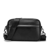 Lkblock Fashion Black Crossbody Messenger Men Bag Versatile Plaid Men Shoulder Crossbody Bag For Male Classic Leather Man Sling Bags