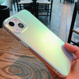 Lkblock Luxury Matte Laser Aurora Phone Case for iPhone 13 Pro Max 12 11 XS X XR 7 Plus 12 13 Mini Hybrid Ammor Shockproof Back Cover