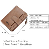 Lkblock Baellerry Men Wallets Fashion Short Desigh Zipper Card Holder Men Leather Purse Solid Coin Pocket High Quality Male Purse