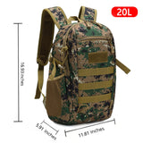 Lkblock Outdoor Tactical Backpack Military Rucksacks Men 15L 20L Waterproof Sport Travel Backpacks Camping Mochila Fishing Hunting Bags