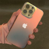 Lkblock Luxury Matte Laser Aurora Phone Case for iPhone 13 Pro Max 12 11 XS X XR 7 Plus 12 13 Mini Hybrid Ammor Shockproof Back Cover