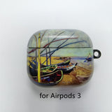 Lkblock Van Gogh oil painting protective case for Airpods Pro cover bluetooth wireless earphone charging bag for airpod 2 air pod cases