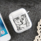 Lkblock Cover For Apple Airpods 2 1 3 Case Earphone Coque Soft Protector Fundas Airpods Pro Air Pods Covers Earpods Line Couple Hot Kiss