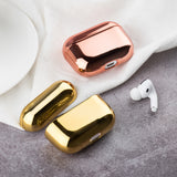 Lkblock For AirPods Pro 3 Case Luxury Gold Plating Hard Cover Bluetooth Wireless Earphone Case Headphone For Air pods 2 Pro Charging Box