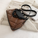Lkblock Tote Bag Hit Winter PU Leather Padded Quilted  Women's Designer Handbag Luxury Brand Chain Shoulder Crossbody Bags