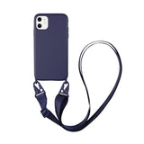 Lkblock Silicone Lanyard Phone Case For iPhone 12 13 11 Pro Max 7 8 Plus X XR XS Max Ultra Cover With Neck Strap Crossbody Necklace Cord