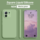 Lkblock Mi 11 Mi11 Lite Ultra Pro Case Square Liquid Silicone Phone Cover For Xiaomi Mi 11 Ultra Mi11 Mi 11 Lite Mi 11t 11 T Mi11t Pro