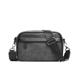 Lkblock Fashion Black Crossbody Messenger Men Bag Versatile Plaid Men Shoulder Crossbody Bag For Male Classic Leather Man Sling Bags