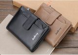 Lkblock Baellerry Men Wallets Fashion Short Desigh Zipper Card Holder Men Leather Purse Solid Coin Pocket High Quality Male Purse